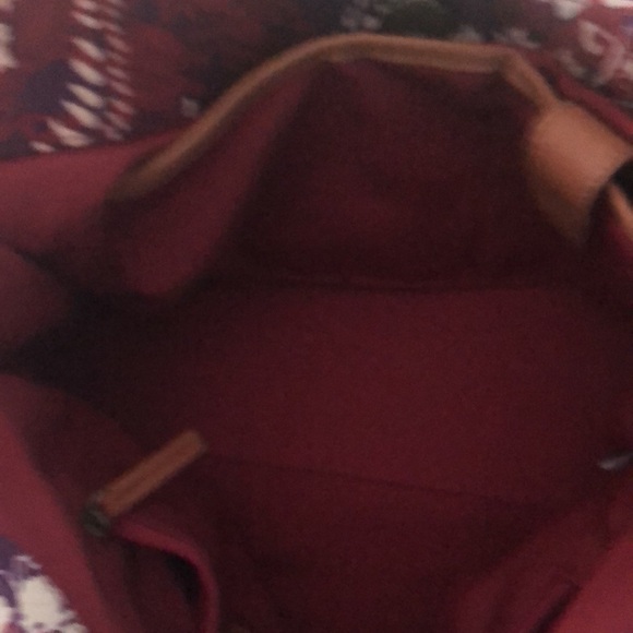 Talbots Purple Multicolor Paisley Medium Satchel Purse Handbag Bag - Picture 12 of 17